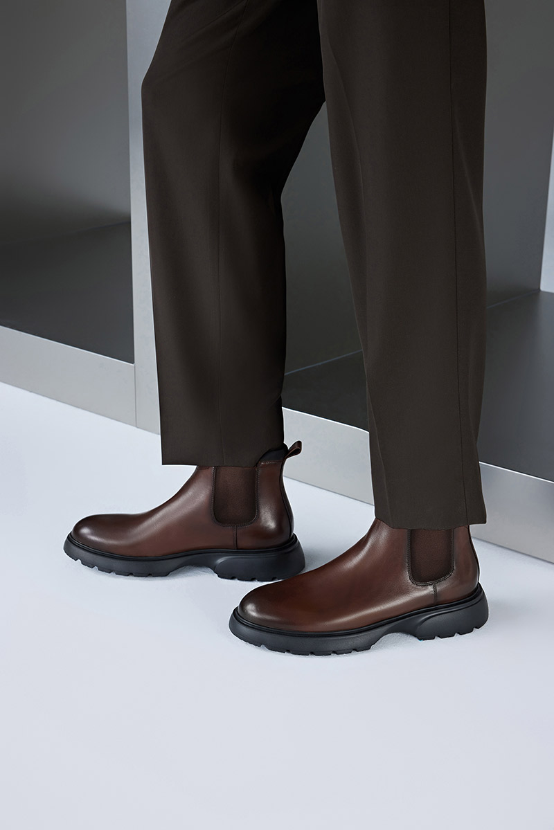 复古英伦圆头短筒短靴